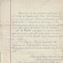 1883 election of Samuel H. Taylor as Trustee of the Washington School Board
