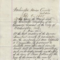 1885 petition to Washington City Council from German Benevolent Society