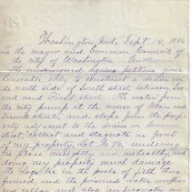 1886 petition filed by Henry Backes with Washington Common Council