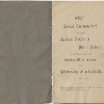 1904 program for Harrison Township Schools graduation