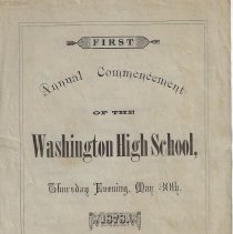 1878 program for Washington High School graduation