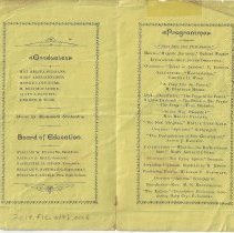1889 program for Washington High School graduation