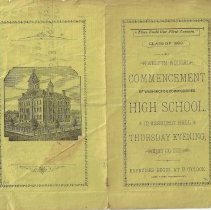 1889 program for Washington High School graduation