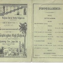 1884 program for Washington High School graduation