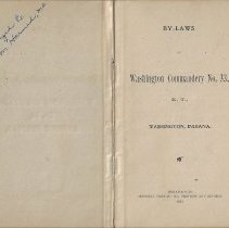 1896 by-laws of the Washington Commandery No. 33, Knights Templar in Washin