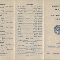 1945-1946 program for Washington 210, O.E.S. organization in Washington