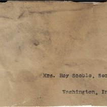 1918 envelope from Mrs. James Quilliam to Red Cross in Washington