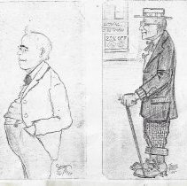 Drawings of Ephriam Thompson and William Meredith (ca. 1906-1909)