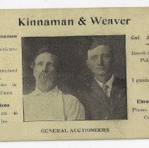 Kinnaman & Weaver, auctioneers, in Elnora & Odon