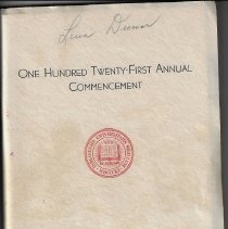 1950 graduation program at Indiana University