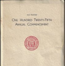 1954 graduation program at Indiana University