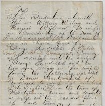 1868 deed to George Rudolph for Lot 48 in Montgomery