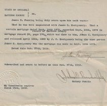 1919 affidavit signed by James Fanning about James C. Montgomery