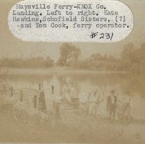 Kate Hawkins, Leonard Southerland & Tom Cook at the Maysville Ferry (ca. 18