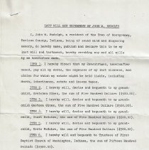 1963 will of John W. Rudolph