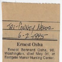 Obituary of Ernest Bennard Osha (1905-1995)
