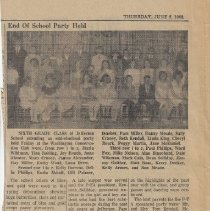 1968 End of School Party for the 6th grade at Jefferson School