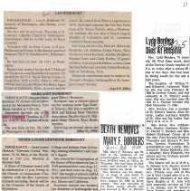 Obituaries; Bi-Ci p. 21