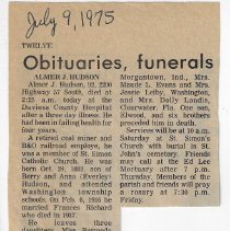 Obituary of Almer J. Hudson (1882-1975)