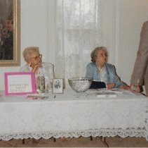 June Littell & Virginia Fitzpatrick at the Harned House (1993)