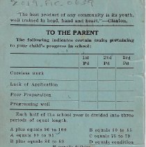 Junior Gharst's 7th grade report card (1930-1931)