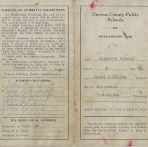 Marjorie Scheid's 8th grade report card (1934-1935)