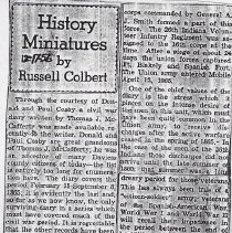 1956 newspaper article about Civil War diary of Thomas J. McCafferty