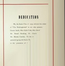 1939 Washington High School yearbook
