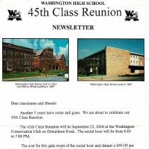 2006 newsletter for the 45 year reunion of the WHS class of 1961