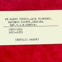 St. Mary's, St. Michaels, and St. Joseph's Church records (1800-2008)