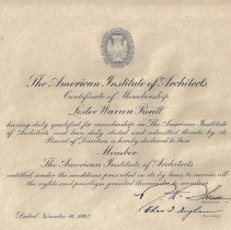 Lester W. Routt's membership in American Institute of Architects (1942)