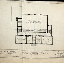 Architectural drawing of Plainville "Grade & High School" (ca. 1923)