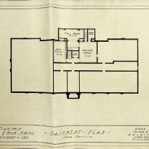 Architectural drawing of "Grade & High School" in Montgomery (ca. 1924)