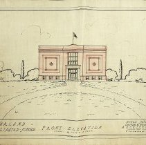 Architectural drawing of "Sugarland School" in Washington (ca. 1913)