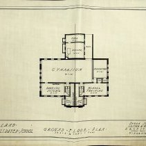 Architectural drawing of "Sugarland School" in Washington (ca. 1913)