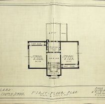 Architectural drawing of "Sugarland School" in Washington (ca. 1913)