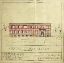 Architectural drawing of Daviess County Hospital in Washington (ca. 1926)