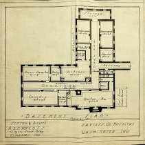 Architectural drawing of Daviess County Hospital in Washington (ca. 1926)