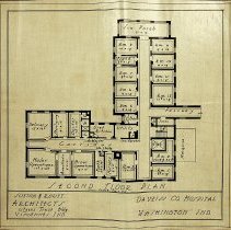 Architectural drawing of Daviess County Hospital in Washington (ca. 1926)