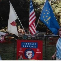 "Club banner" where Mr. & Mrs. Wadsworth camped