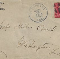 Envelope from Paterson & Co. to Miles G. O'Neall (1899) front