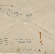 Envelope from 1110 W. Franklin, Evansville, IN, to Miles G. O'Neall (1899)