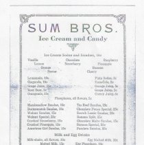 Ice cream & candy sold at Sum Brothers in Washington (ca. 1910-1920)