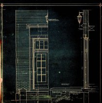 1917 "Details" blueprint of Elmore Township High School in Elnora
