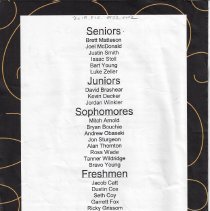 Program for 2005 WHS boys basketball Awards Ceremony