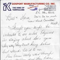 Undated letter to Bill & Lana about complaints against WHS pep block