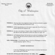 Proclamation making April 23, 1994 Cherry Blossom Day (1994)