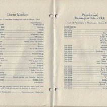 Program for Washington Rotary Club Silver Anniversary Celebration (1944)
