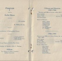 Program for Washington Rotary Club Silver Anniversary Celebration (1944)