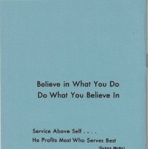 Program for Washington Rotary Club Diamond Anniversary Celebration (1994)